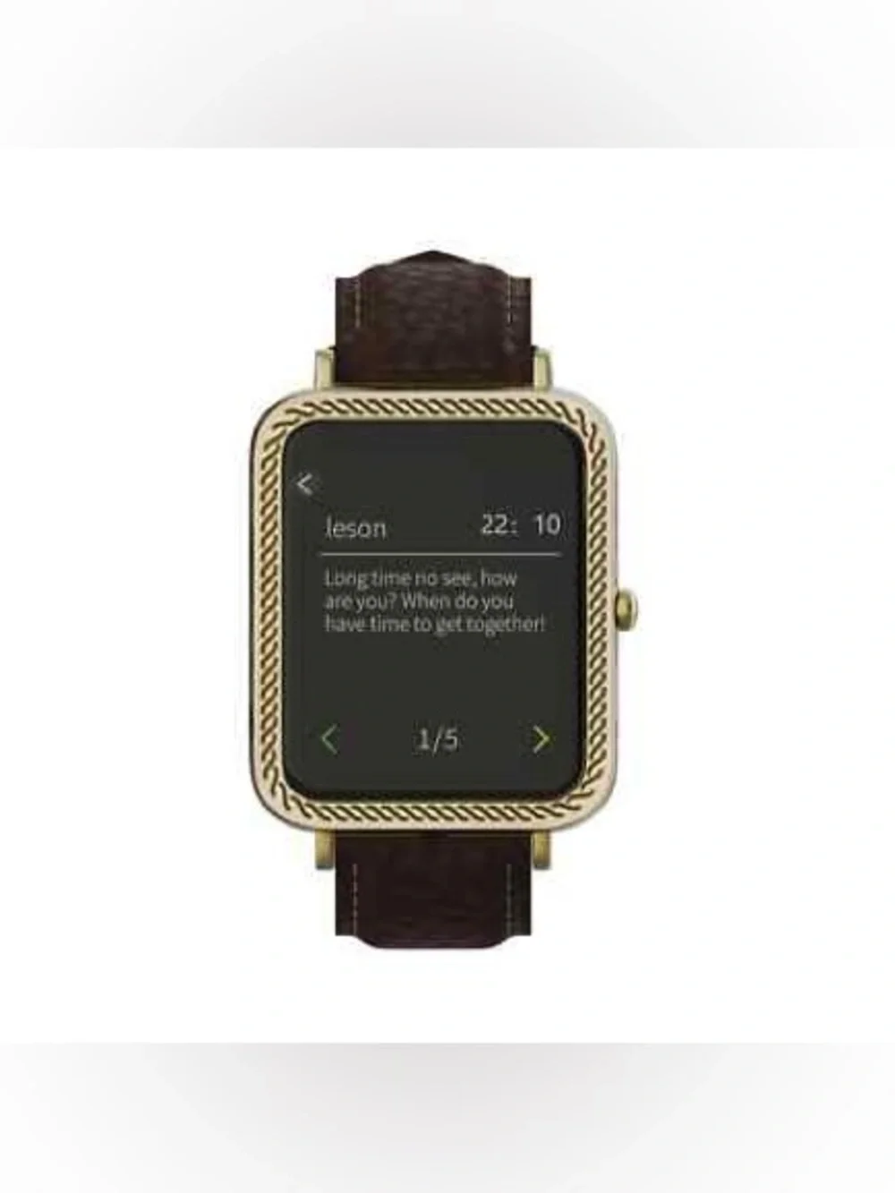 🆕 Wrangler Smart Watch Square Antique Leather Android IPhone iOS 13+ Compatible